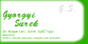 gyorgyi surek business card